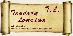 Teodora Lončina vizit kartica